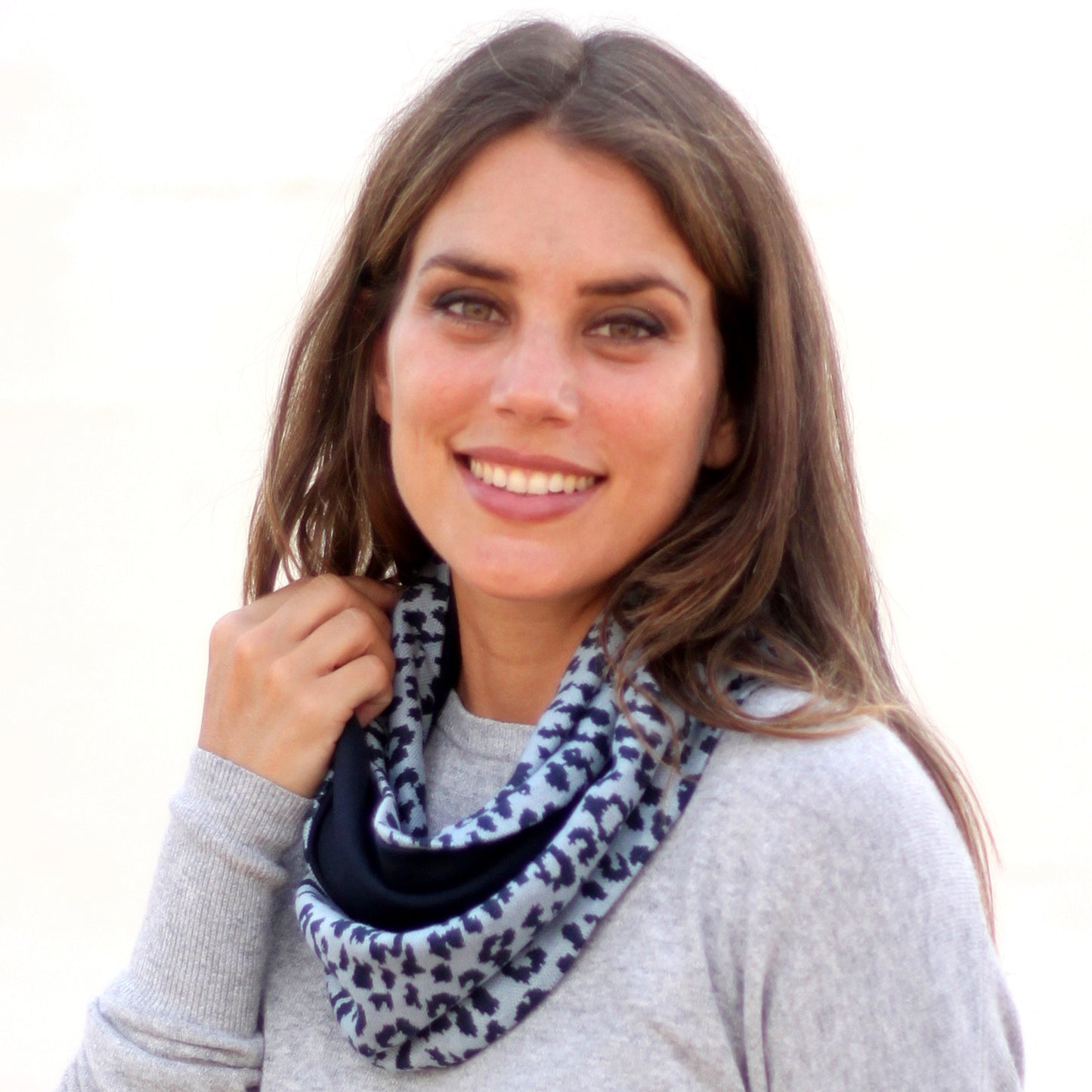 Bufanda Cuello Reversible · Leo/Marino