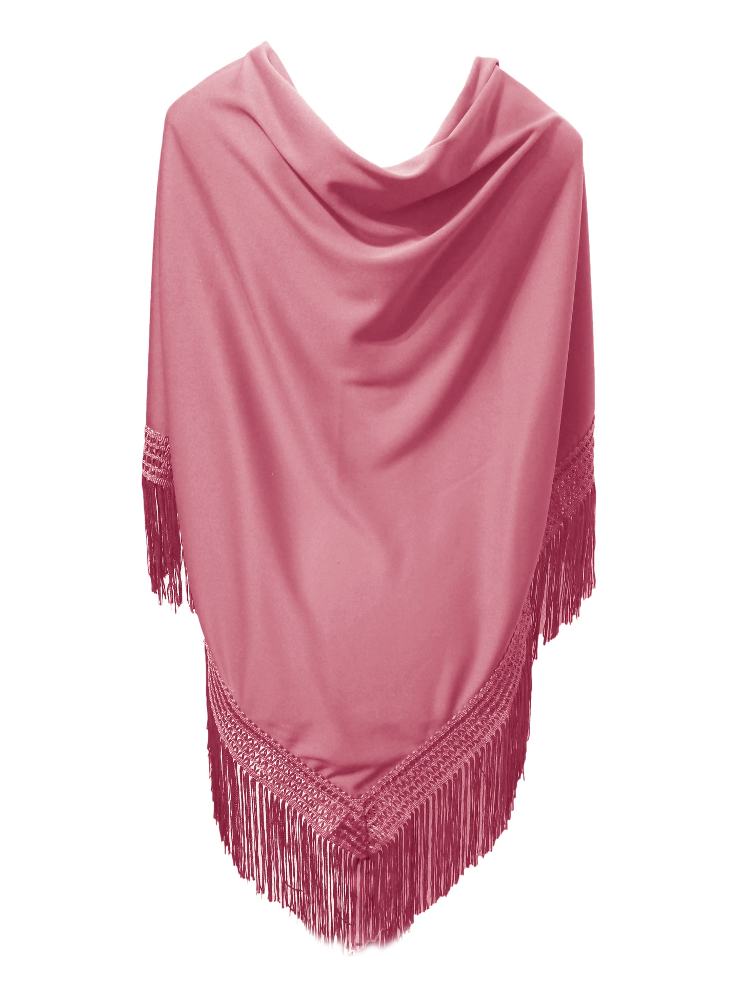 Mantoncillo grande y liso de flamenca · Granate (160 x 85cm)