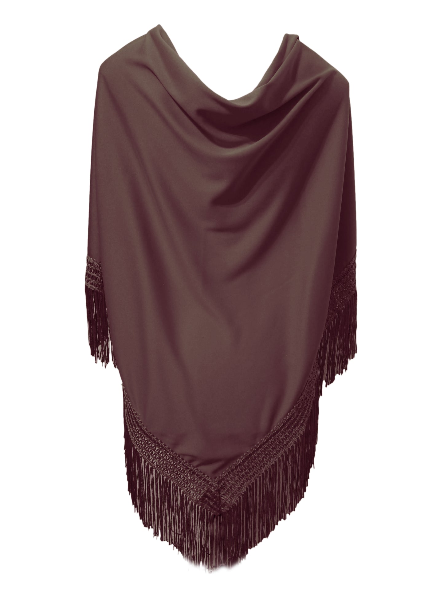 Mantoncillo grande y liso de flamenca · Marrón (160 x 85cm)