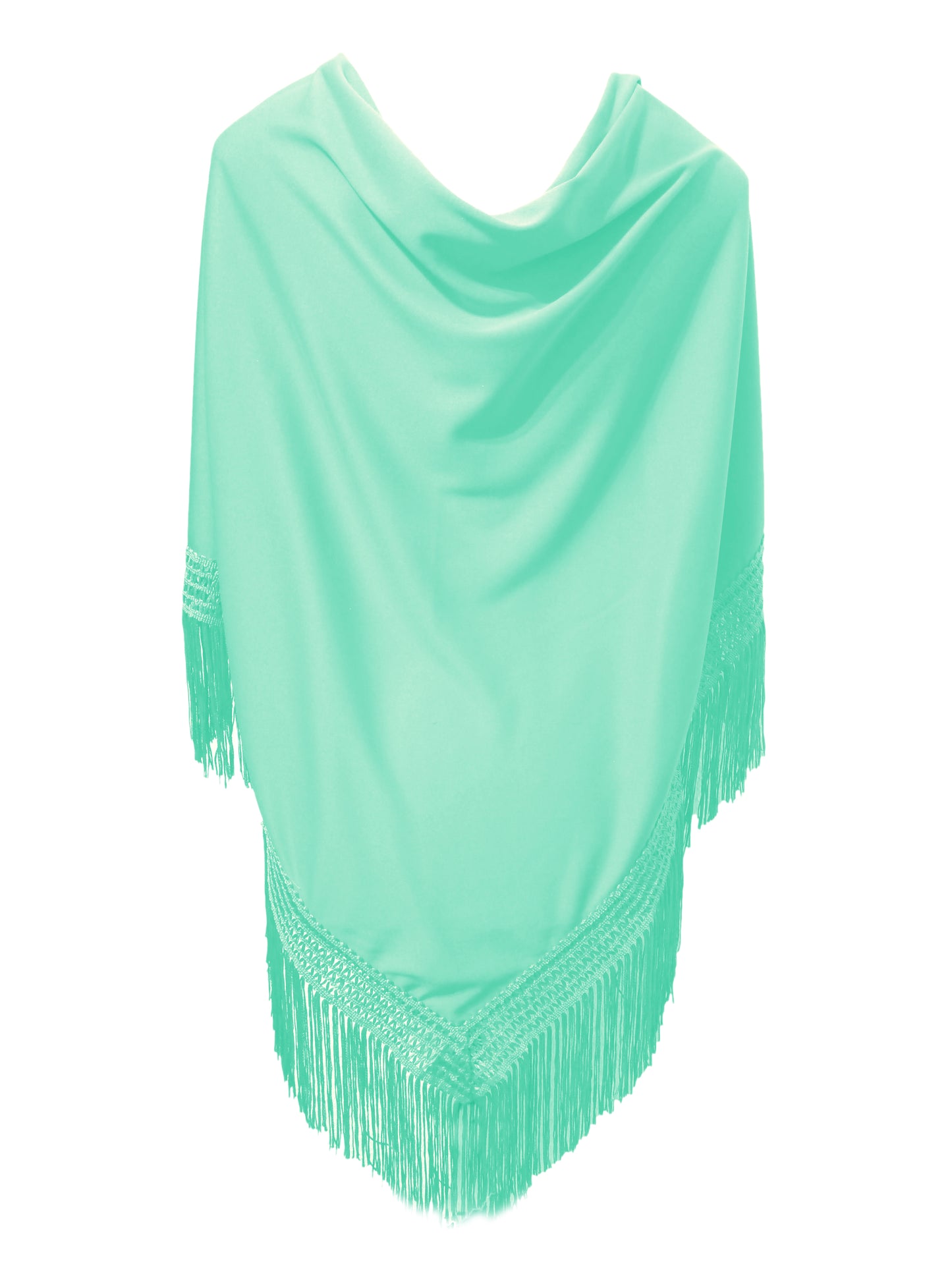 Mantoncillo grande y liso de flamenca · Verde Agua (160 x 85cm)