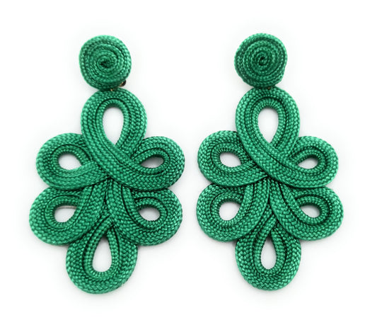 Pendientes Largos de Fiesta y Flamenca – Ligereza y Estilo Andaluz · Verde (última unidad!)