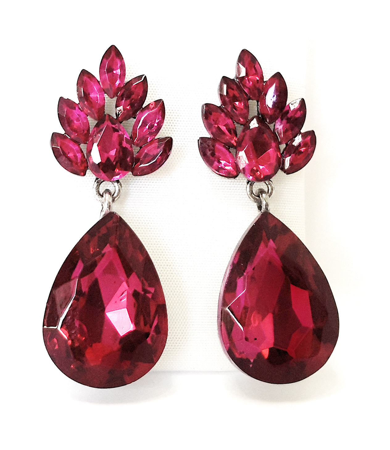Pendientes Cristal Flor · Fucsia (última unidad!)
