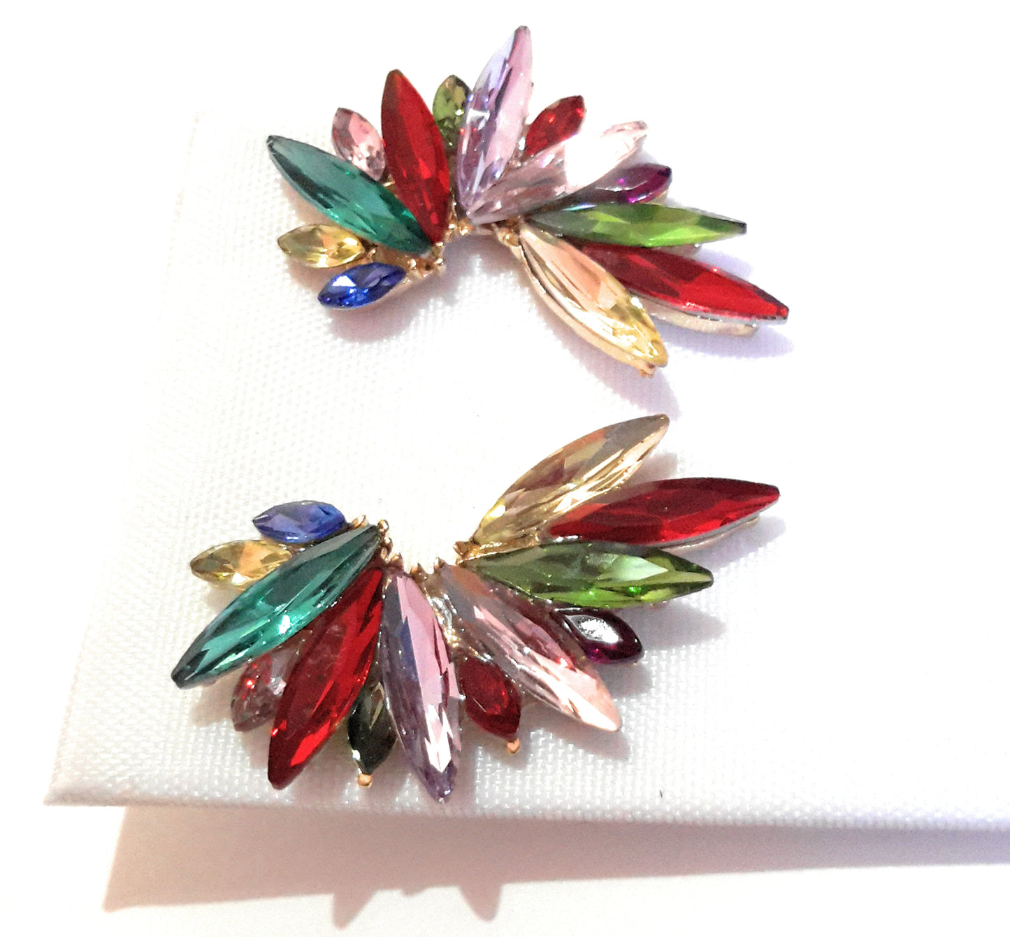 Pendientes Cristales Brillantes · Multicolor, Oro