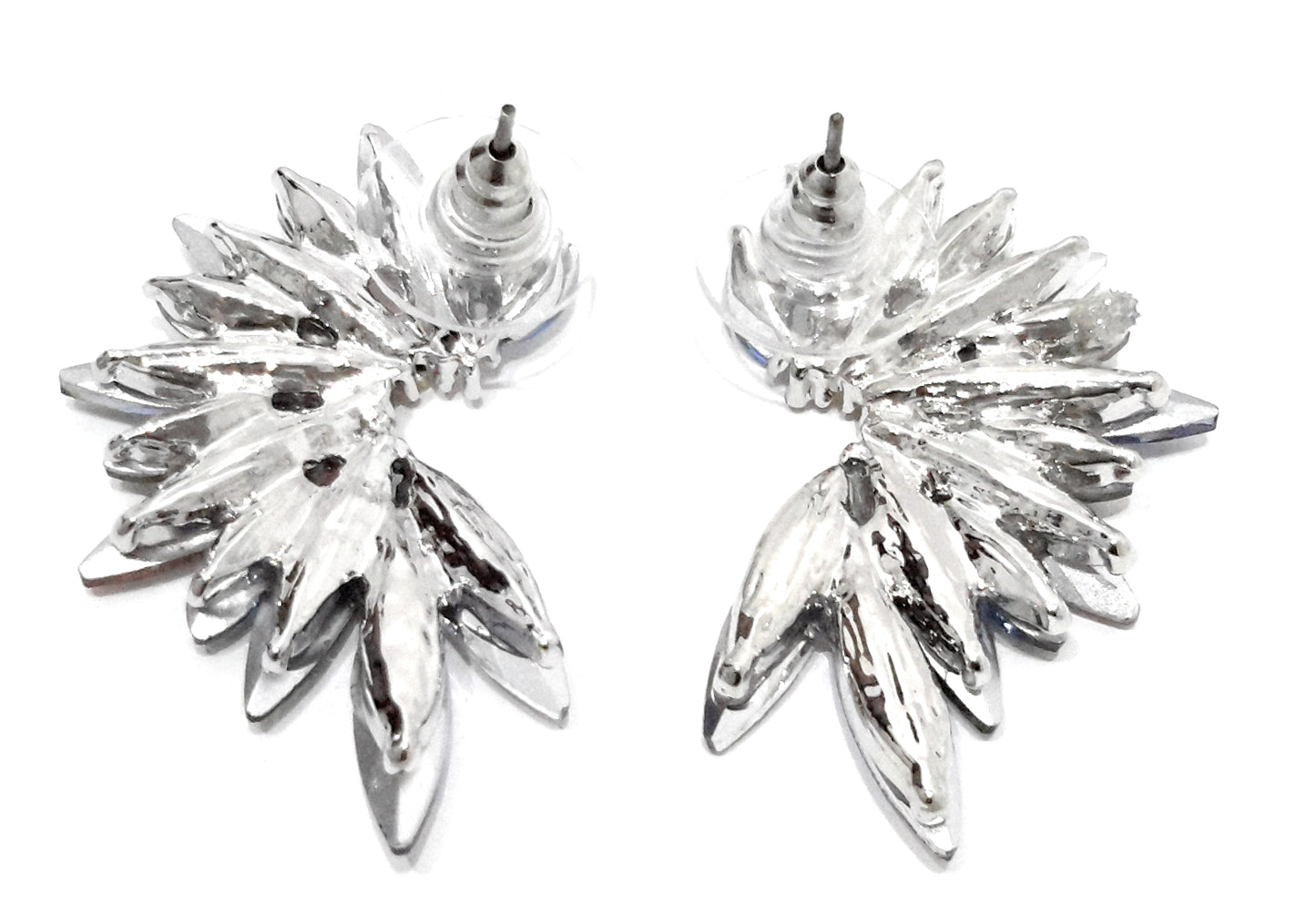 Pendientes Cristales Brillantes · Platino