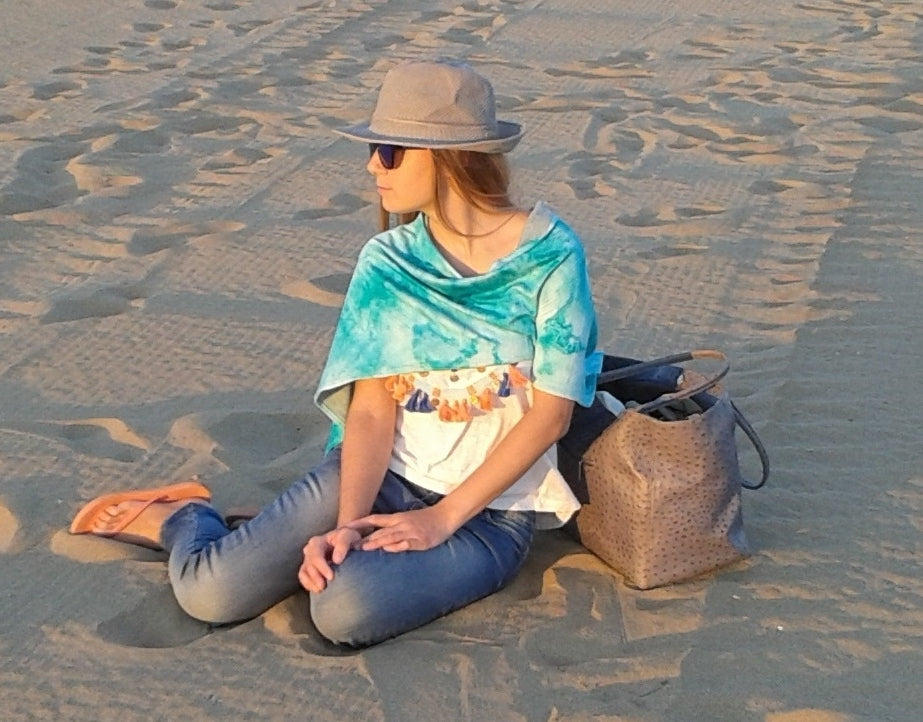 Bikini Cover Up Capa corta · Batik Verde