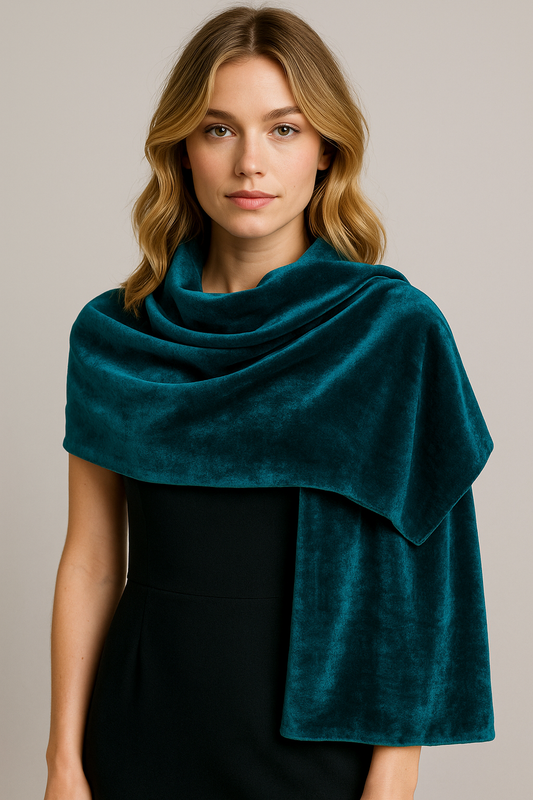 Cómo combinar estolas de terciopelo para un look elegante