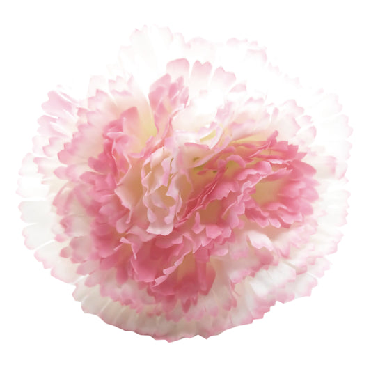 Clavel XL Flor Flamenca Grande Adorno Pelo Mujer · Blanco Rosa Ø13cm
