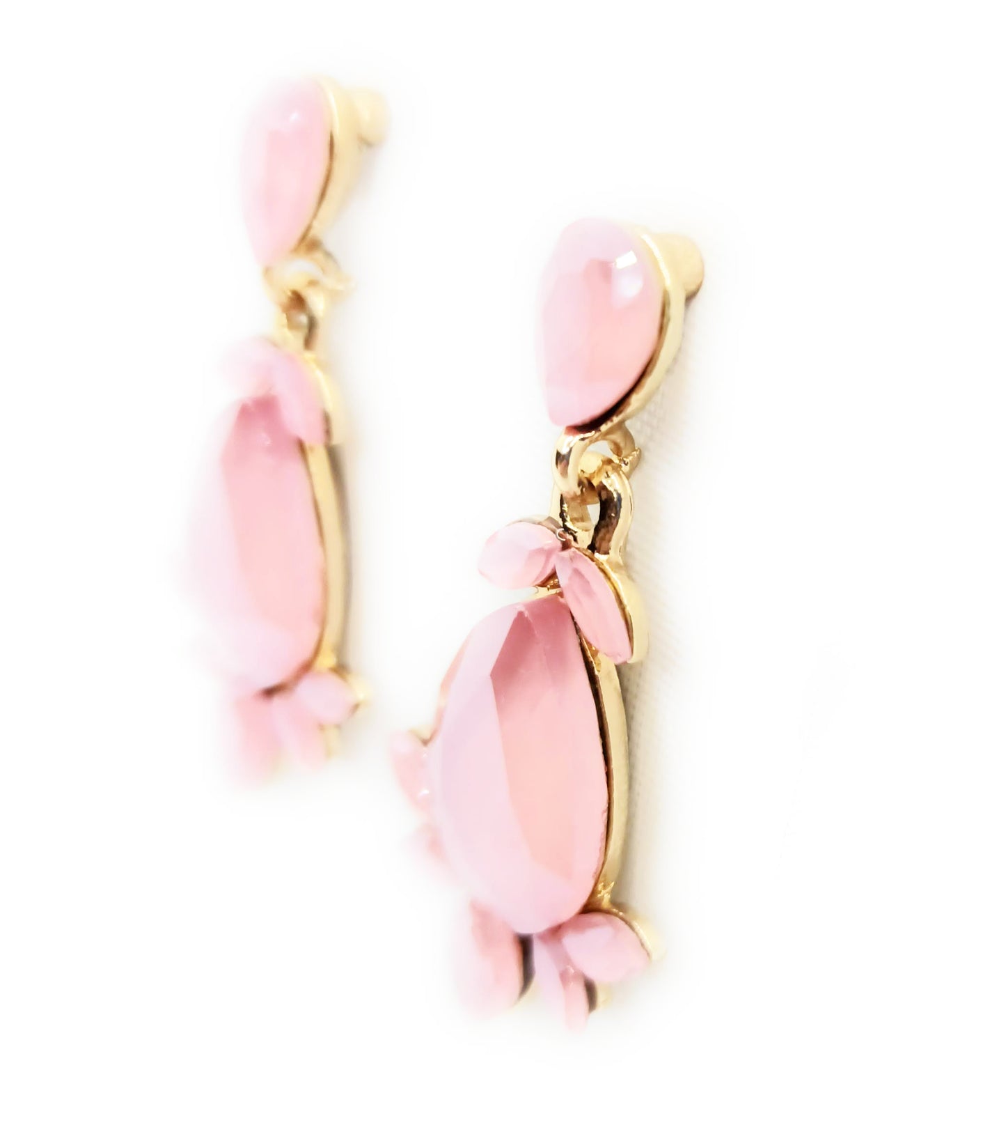 Pendientes Cristal Color · Rosa Claro