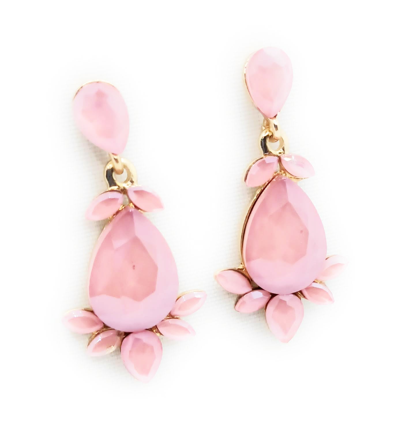 Pendientes Cristal Color · Rosa Claro