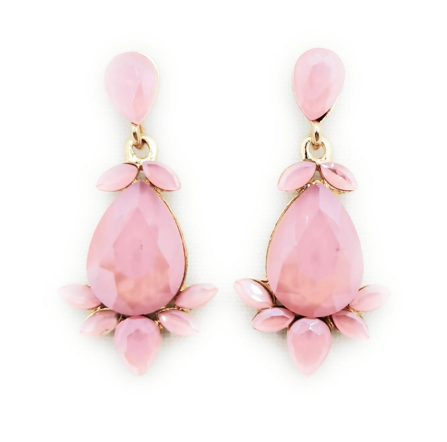 Pendientes Cristal Color · Rosa Claro