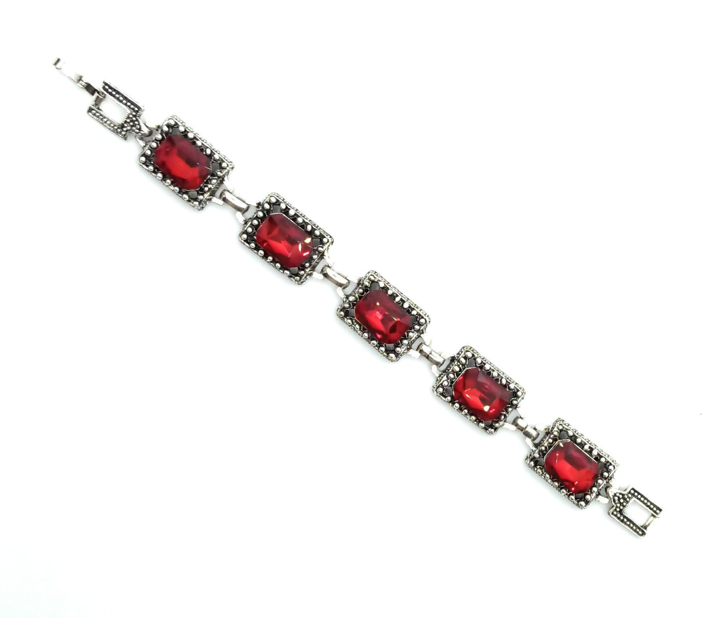 Pulsera Cristales · Rojo