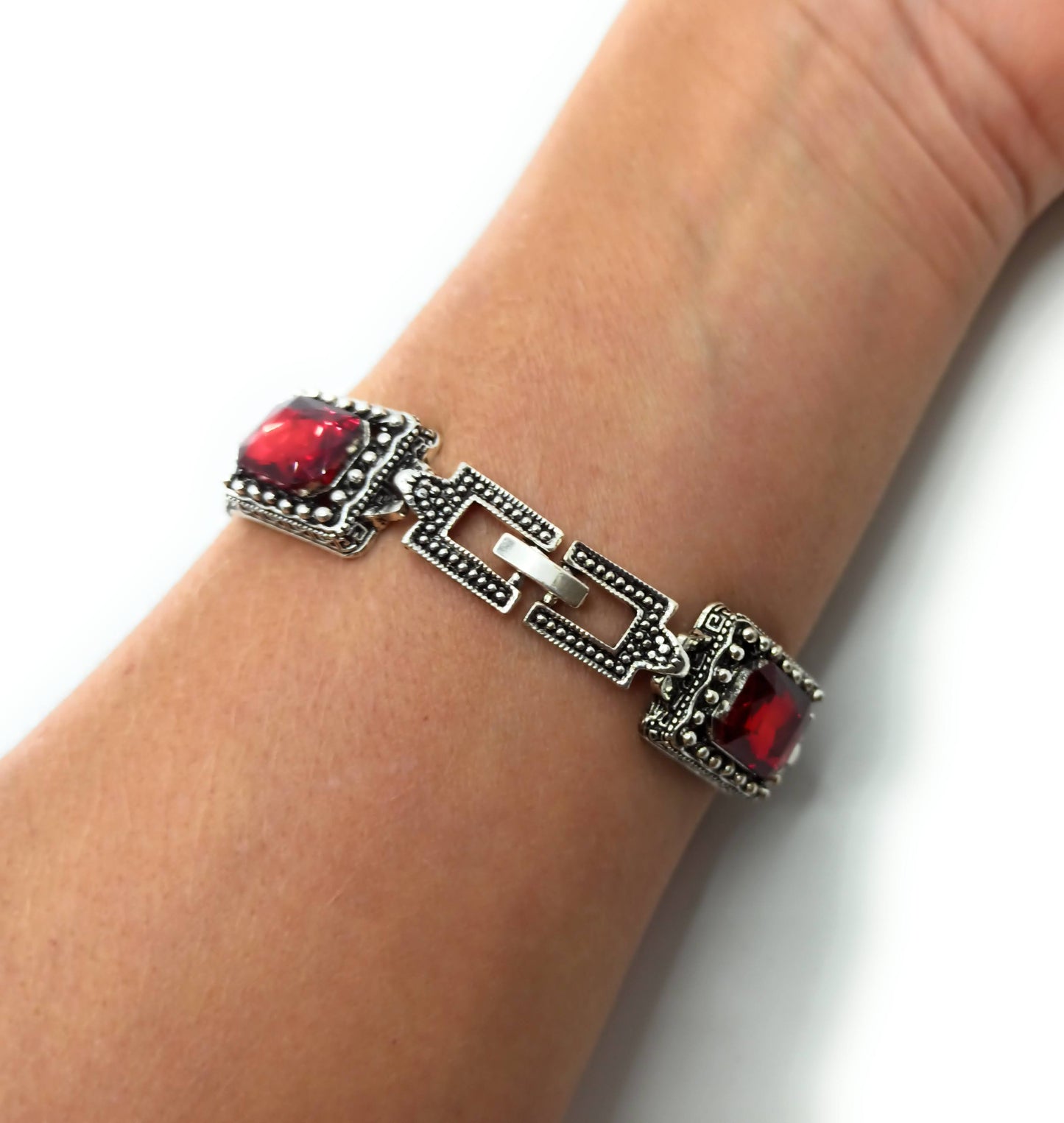 Pulsera Cristales · Rojo