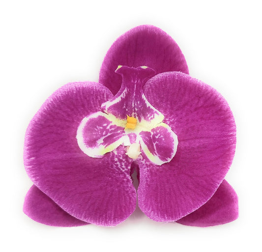 Broche Clip Flamenco Floral · Orquídea Violeta (Talla M)