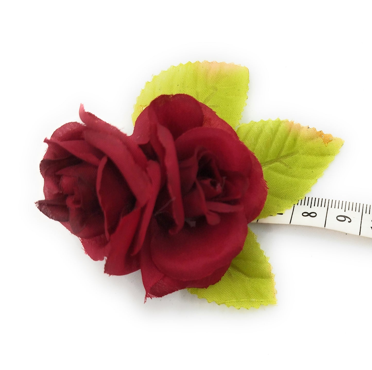Broche Clip Flamenco Floral · Flores Burdeos
