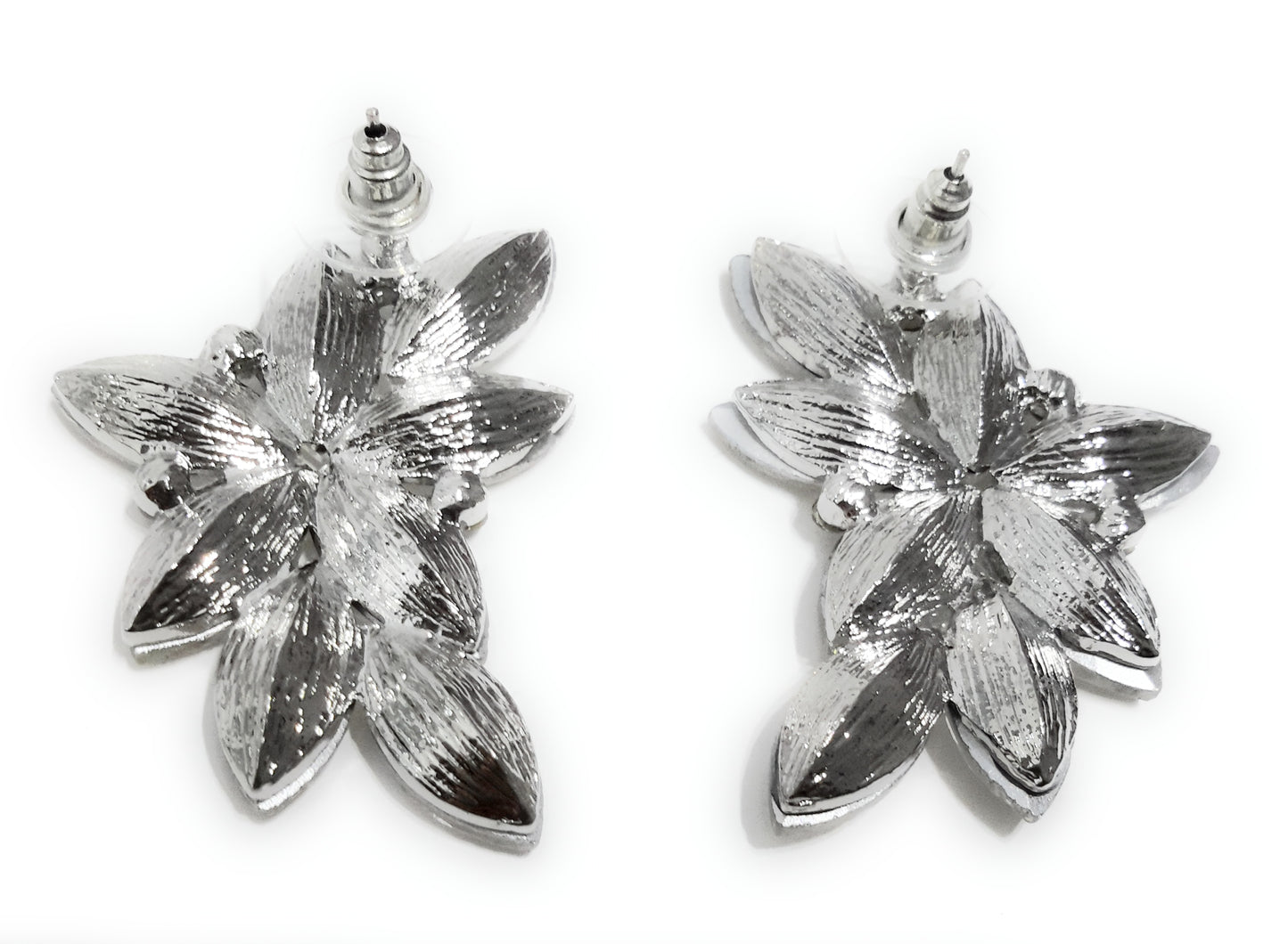 Pendientes Espectaculares Florales · Cristales Morado, Plata (última unidad!)