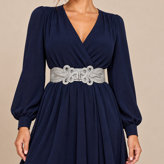 Ceinture élastique pour kimono · Argent