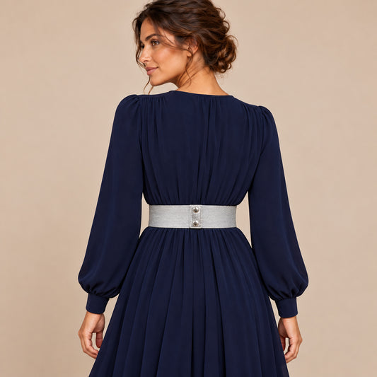 Ceinture élastique pour kimono · Argent