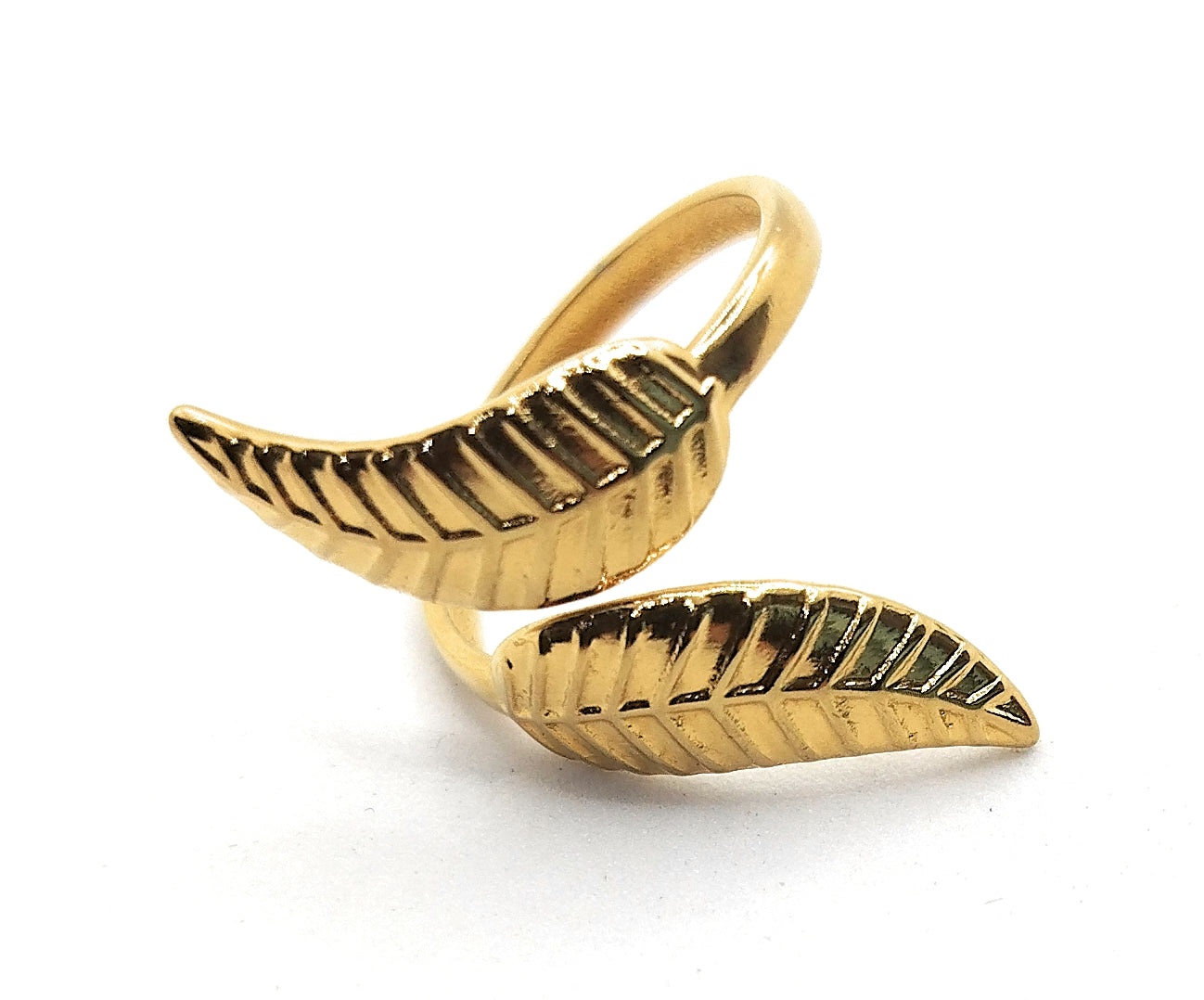 Anillo Dorado · Hojas, Talla única (última unidad!)