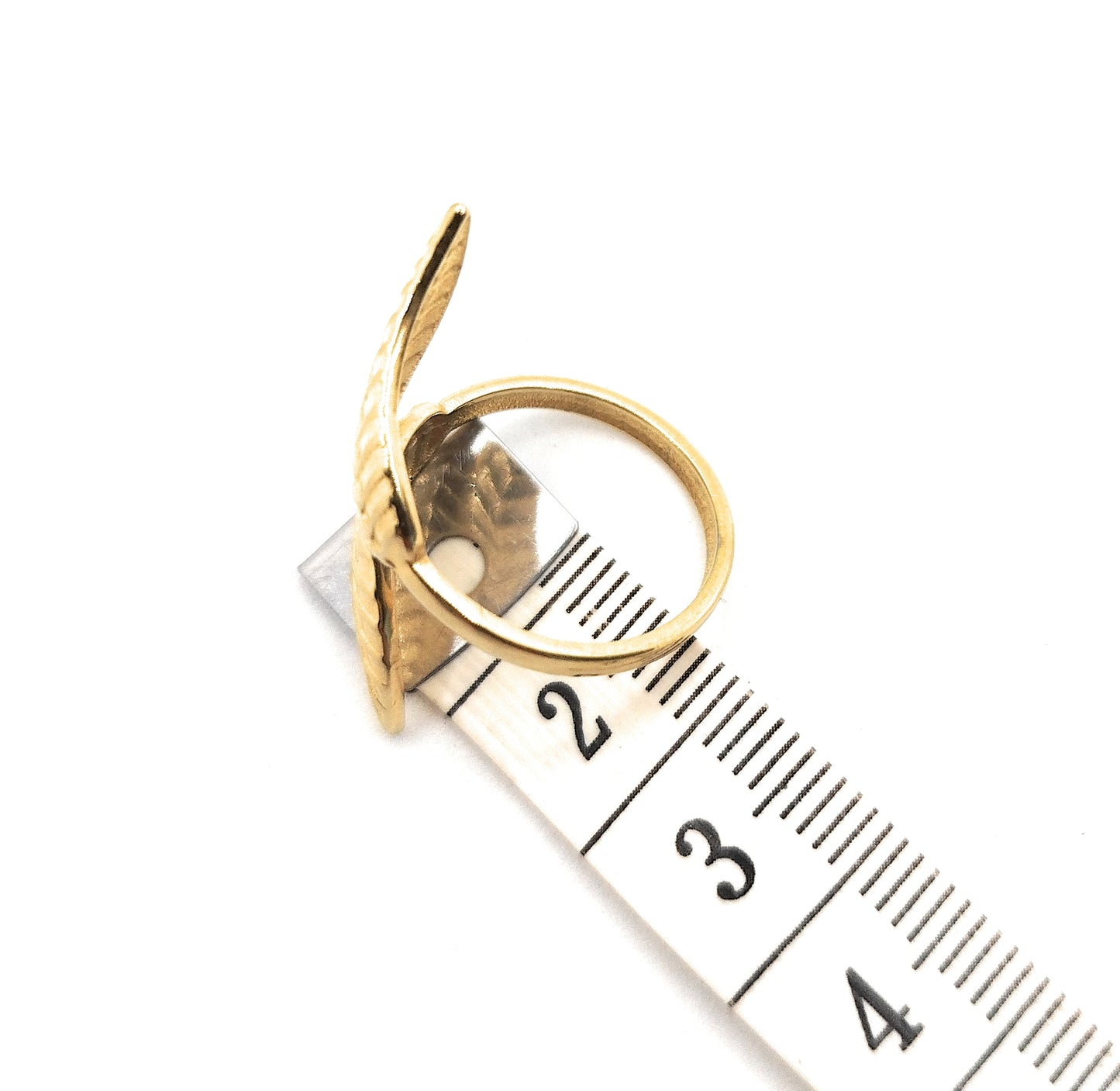 Anillo Dorado · Hojas, Talla única (última unidad!)