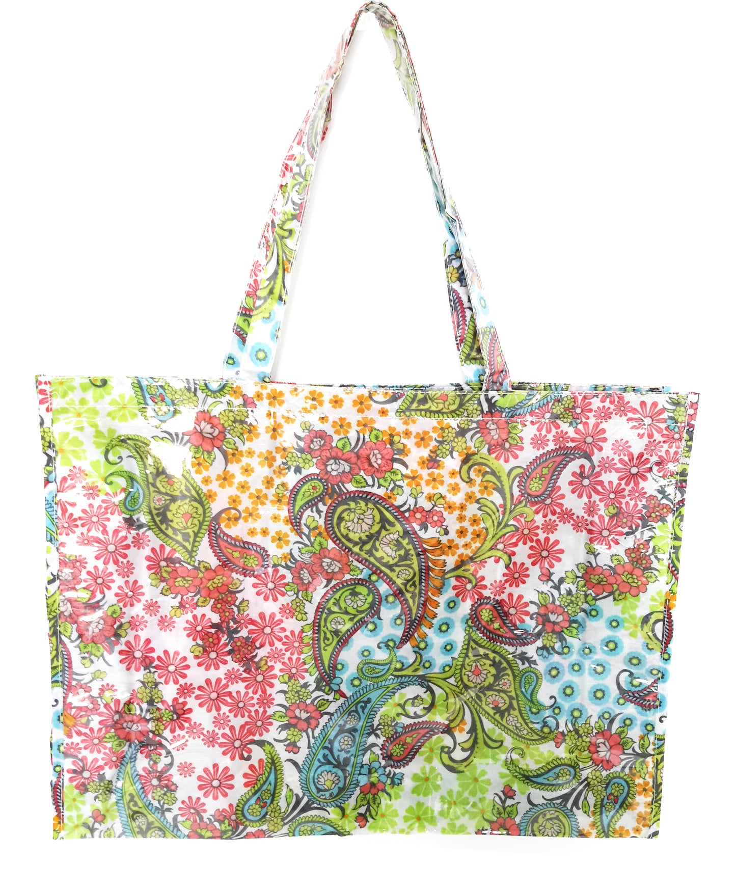 Bolso Grande Playa de Plástico reciclado · Paisley Multicolor