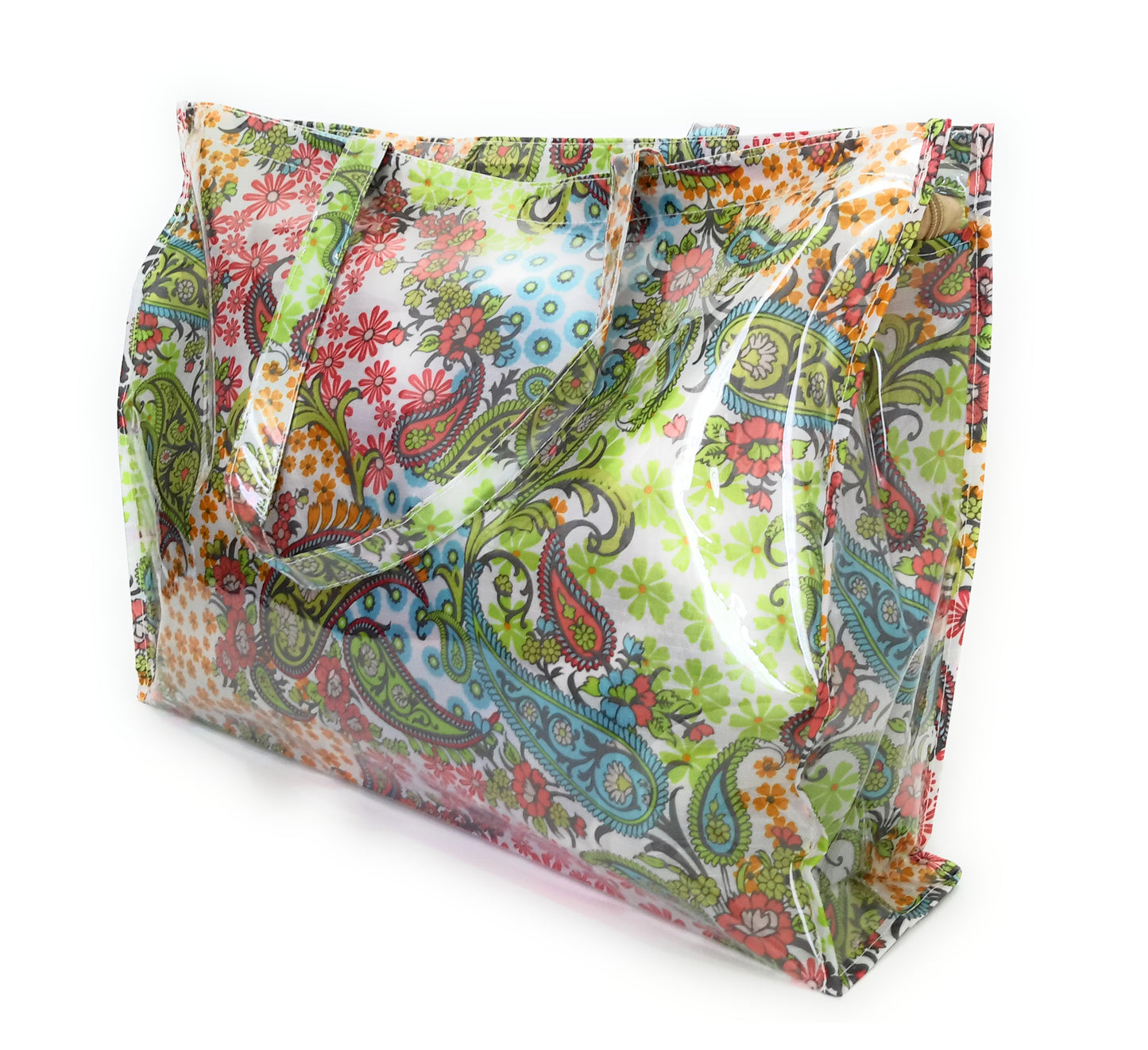 Bolso Grande Playa de Plástico reciclado · Paisley Multicolor