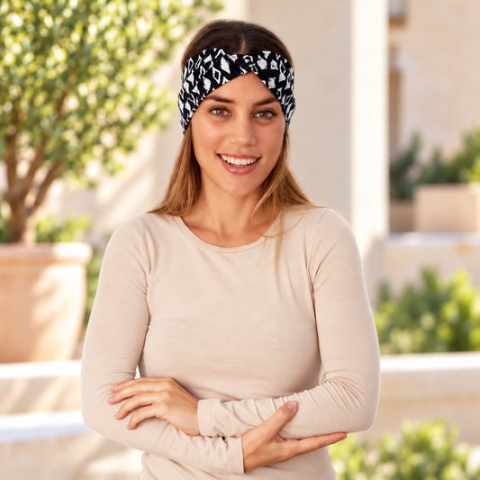 Elastisches Haarband mit Knoten · Diamanten