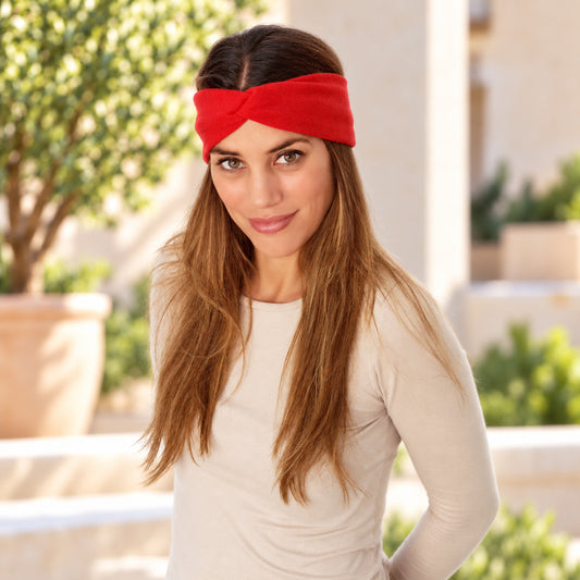 Elastisches Haarband mit Knoten · Rot (Herbst-Winter)