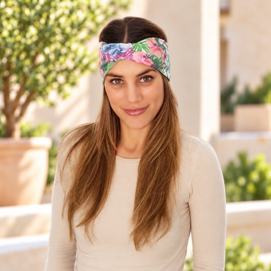 Elastisches Haarband mit Knoten · Orchideen