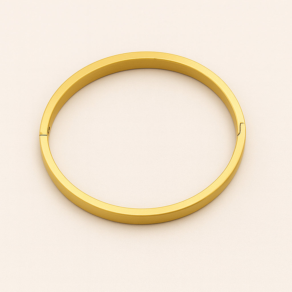 Brazalete Dorado Aro Ovadado Pulsera Rígida · Oro Mate (últimas unidades!)