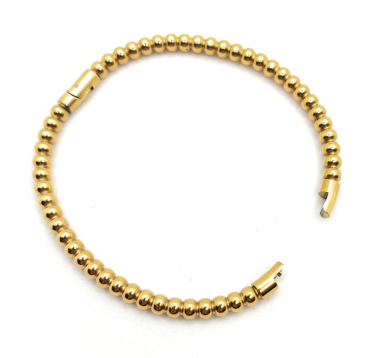 Brazalete Dorado Texturizado · “Pebble Dots” Oro Brillo