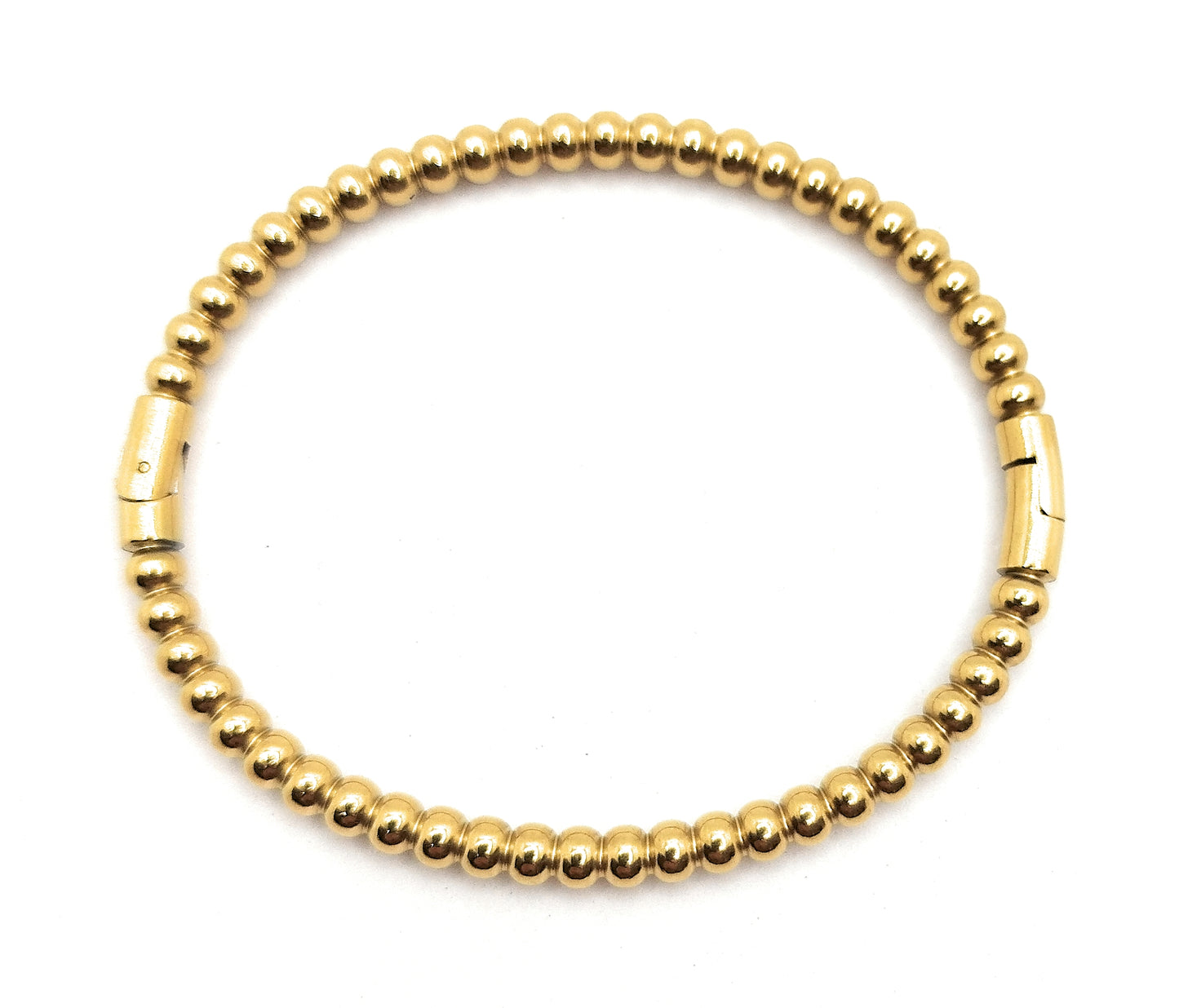 Brazalete Dorado Texturizado · “Pebble Dots” Oro Brillo