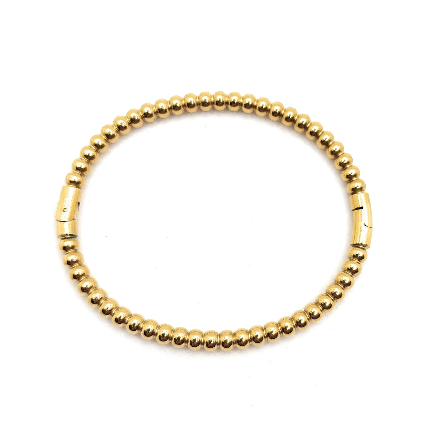 Brazalete Dorado Texturizado · “Pebble Dots” Oro Brillo