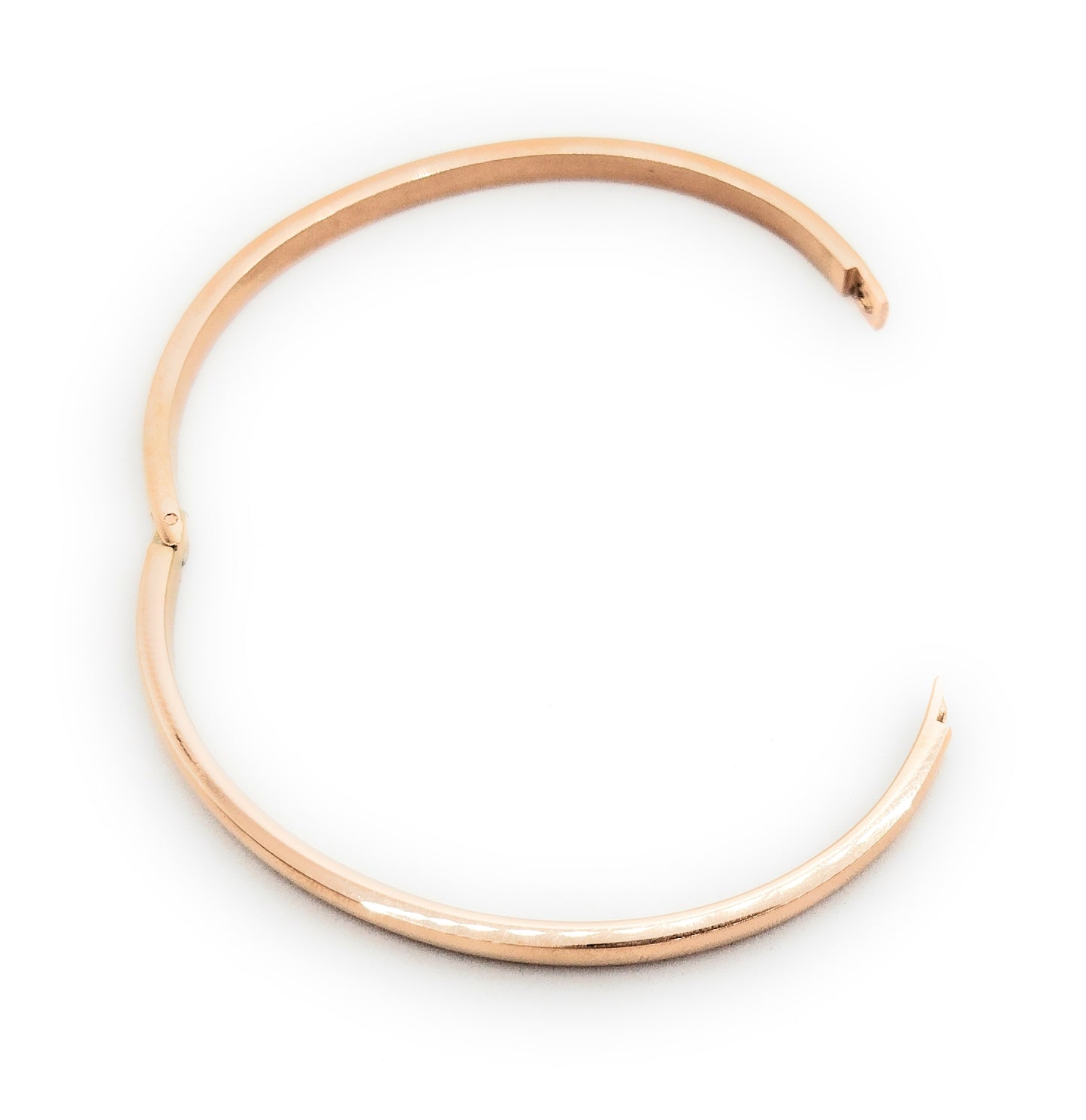 Brazalete Oro Rosa Aro Ovadado Pulsera Rígida Fina · Oro Rosa Brillo (última unidad!)