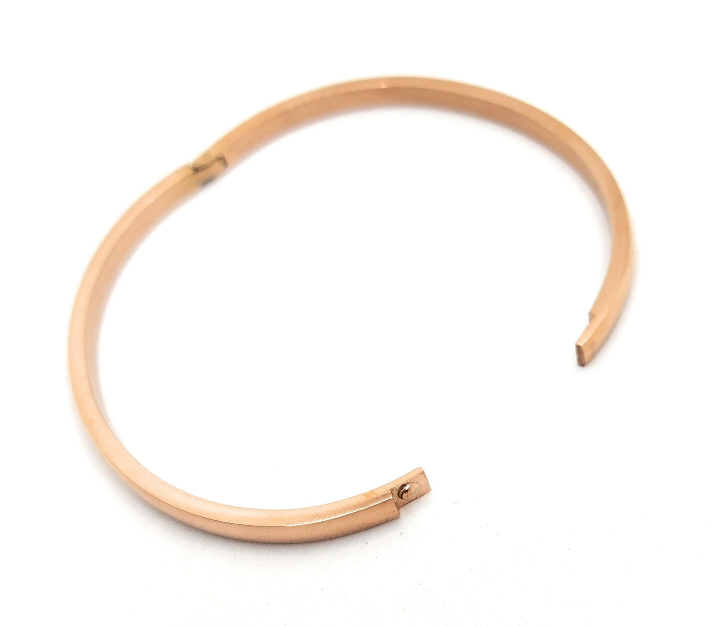 Brazalete Oro Rosa Aro Ovadado Pulsera Rígida Fina · Oro Rosa Brillo (última unidad!)