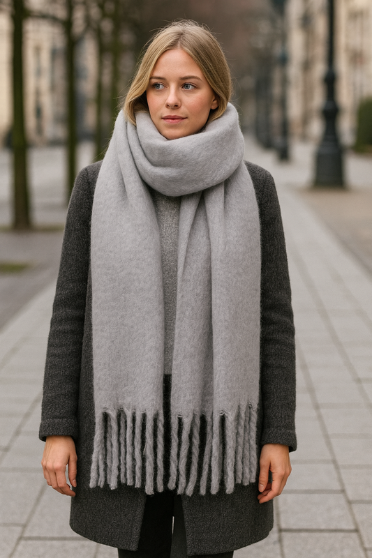 Bufanda Larga XXL · Gris Claro (última unidad!)