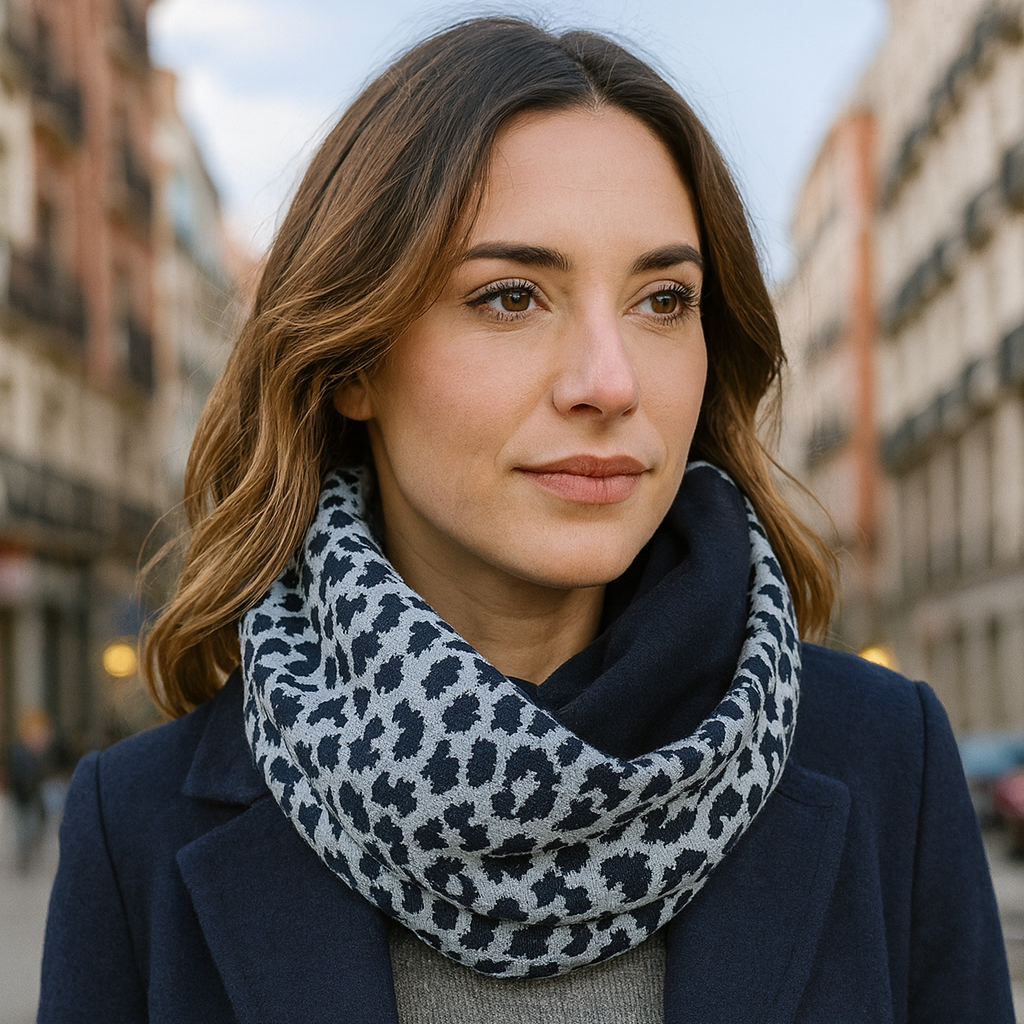 Bufanda Cuello Reversible · Leo/Marino