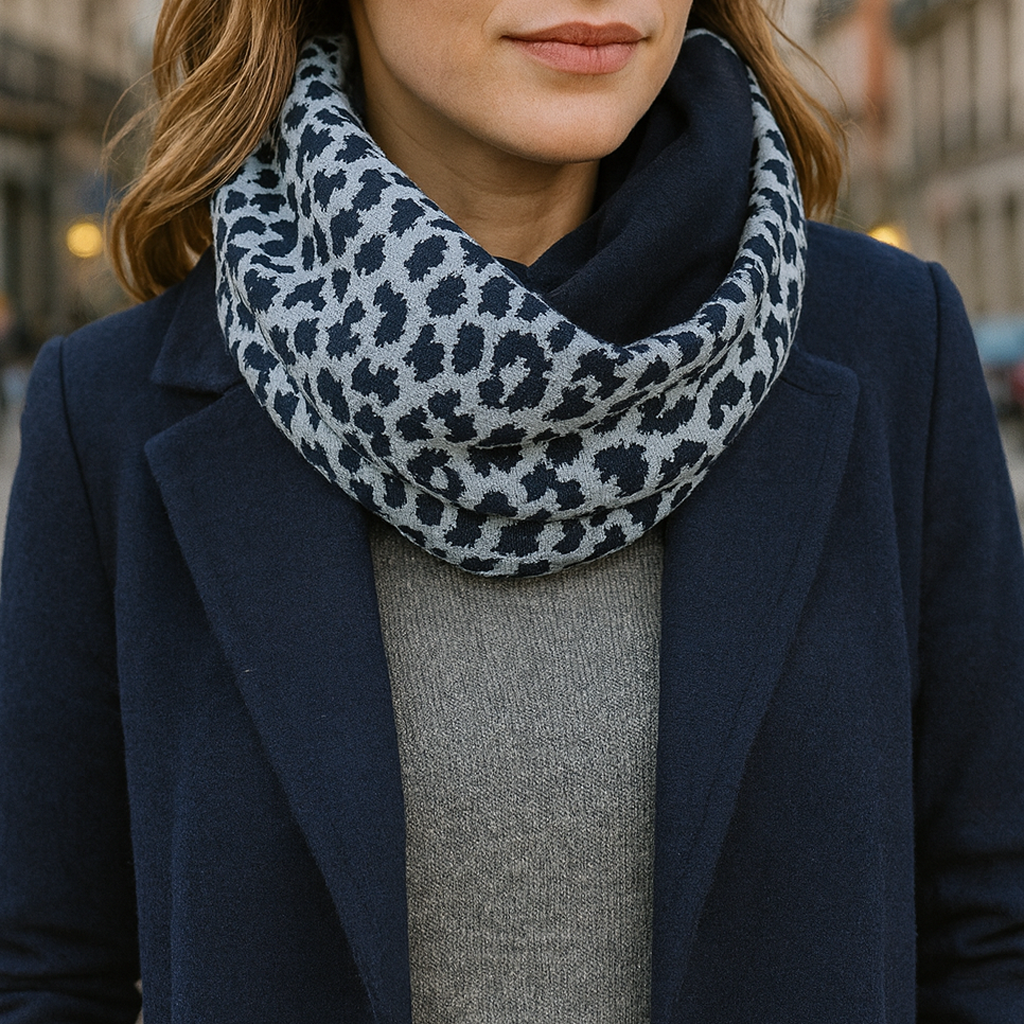 Bufanda Cuello Reversible · Leo/Marino