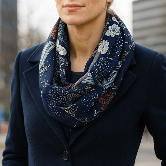 Bufanda Infinita Cuello Reversible Mujer · Fauna/Oliva