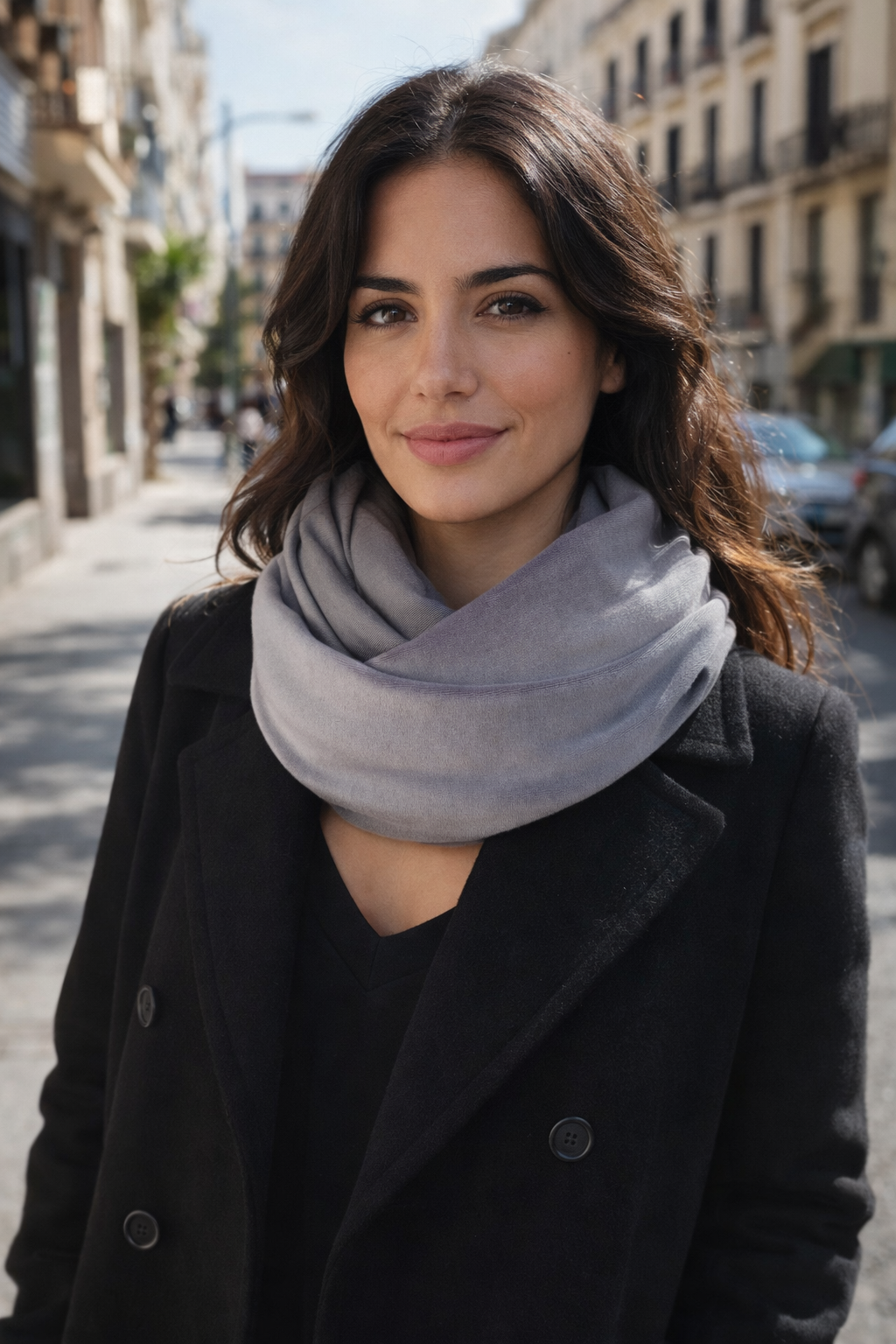 Bufanda Infinita Cuello Mujer · Terciopelo Gris (última unidad!)