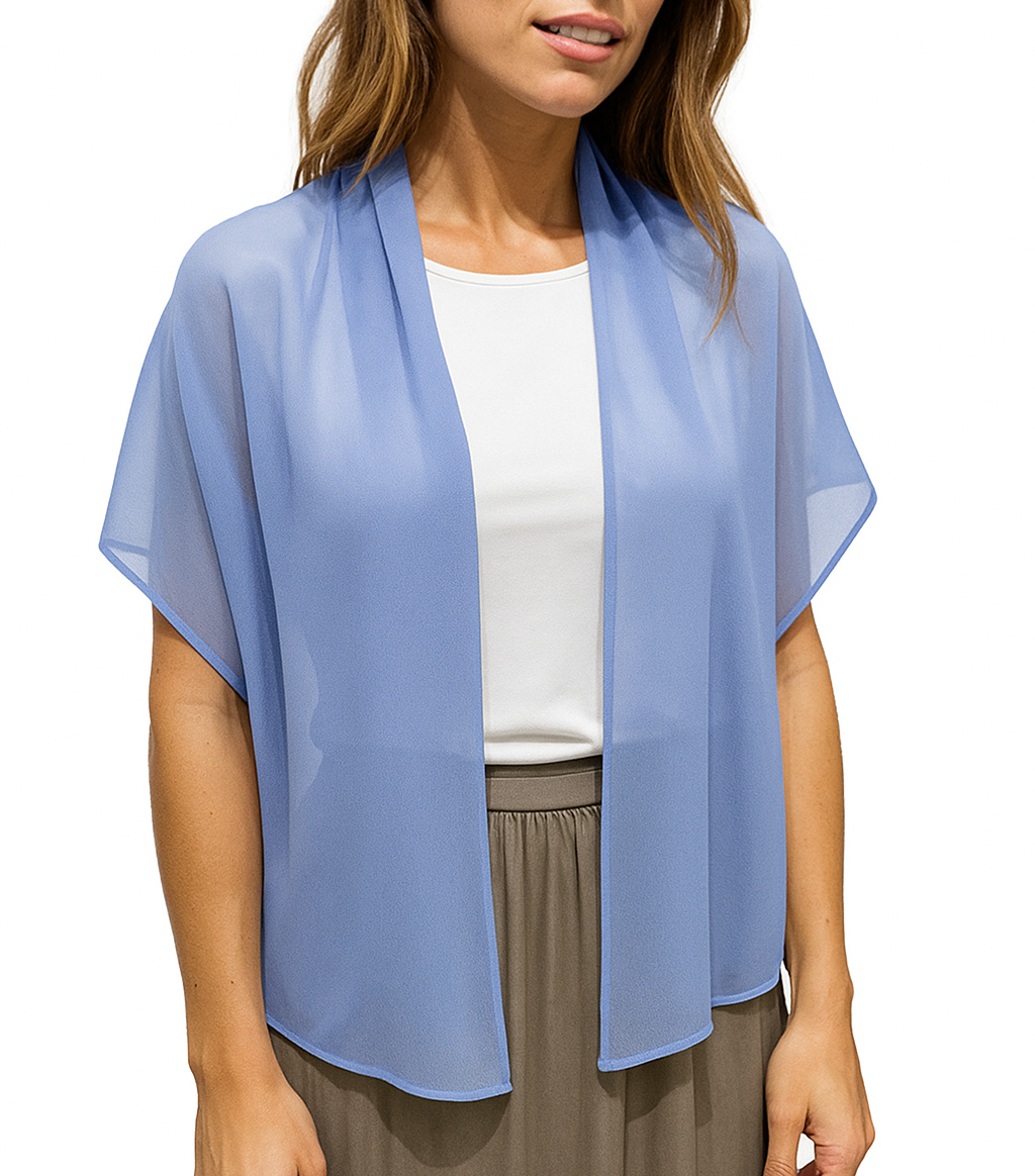 Chal de Chifón – Ligero, Elegante y Hecho en España · Color Azul Cobalto (50x150cm) últimas unidades!