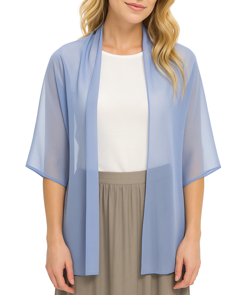 Chal de Chifón – Ligero, Elegante y Hecho en España · Color Azul Cobalto (50x150cm) últimas unidades!