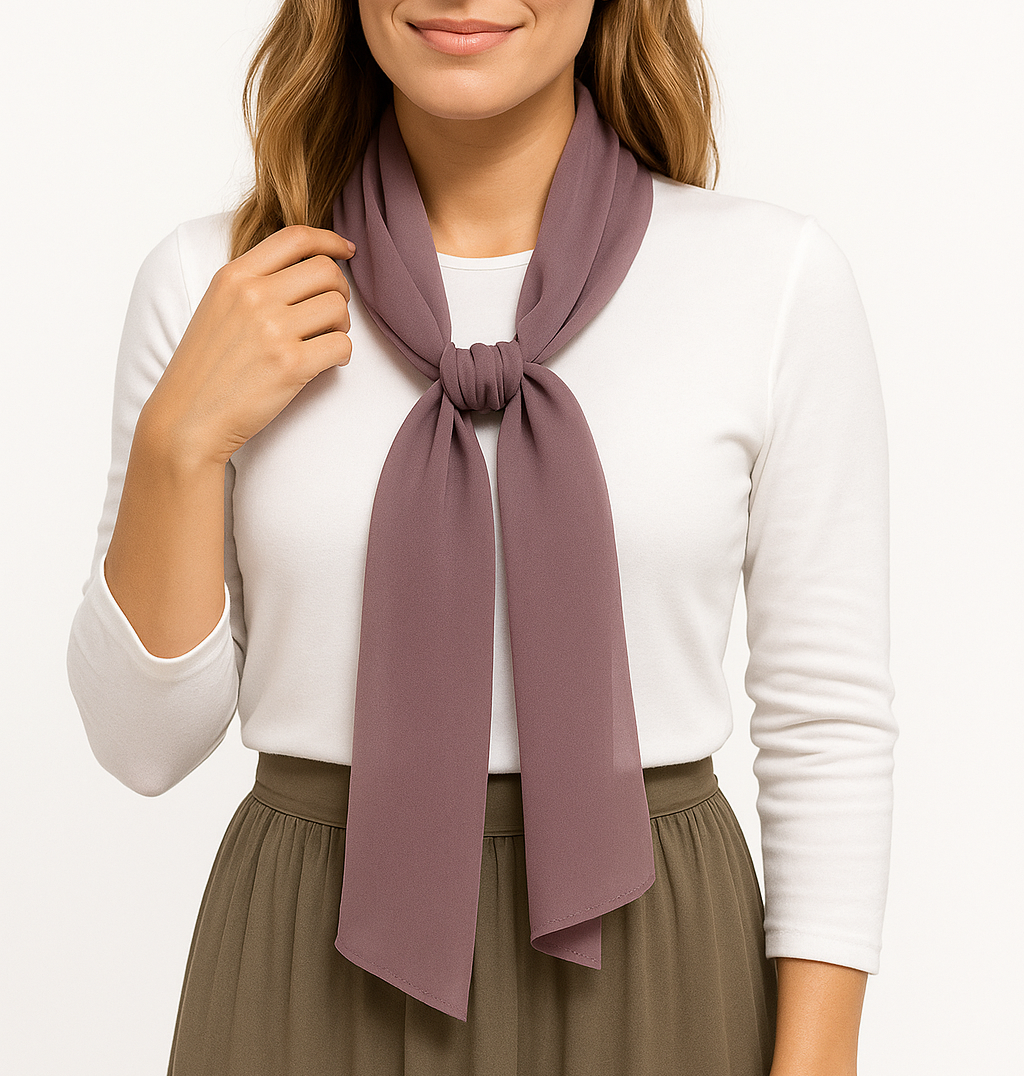 Chal de Chifón – Ligero, Elegante y Hecho en España · Color Malva (50x150cm) últimas unidades!