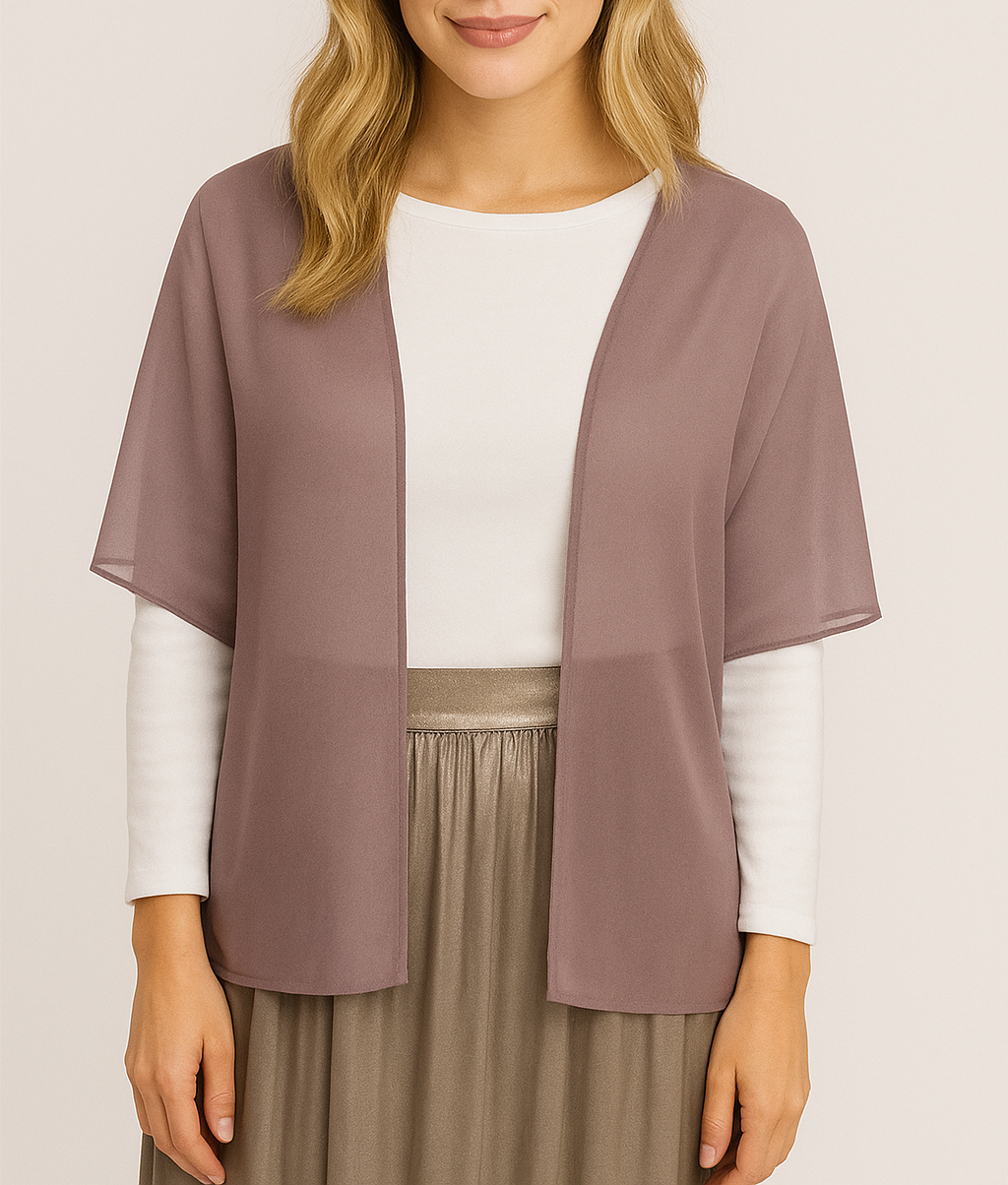 Chal de Chifón – Ligero, Elegante y Hecho en España · Color Malva (50x150cm) últimas unidades!