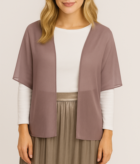 Chal de Chifón – Ligero, Elegante y Hecho en España · Color Malva (50x150cm) últimas unidades!