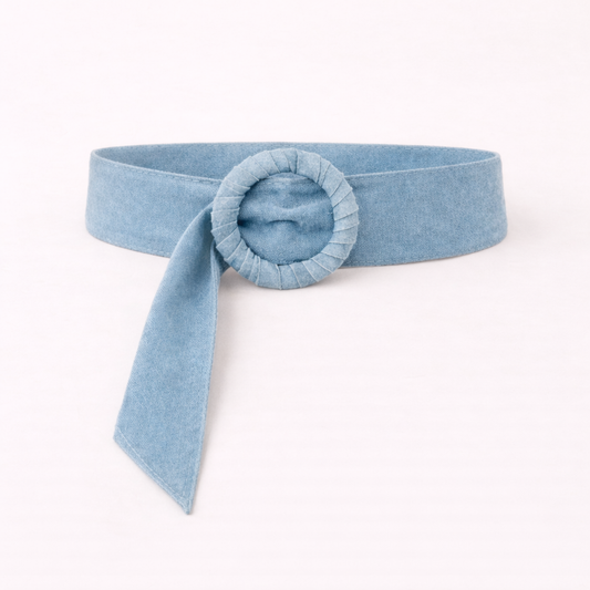 Cinturón de Ante Ajustable, Talla única de S a XL · Azul Cian (última unidad!)