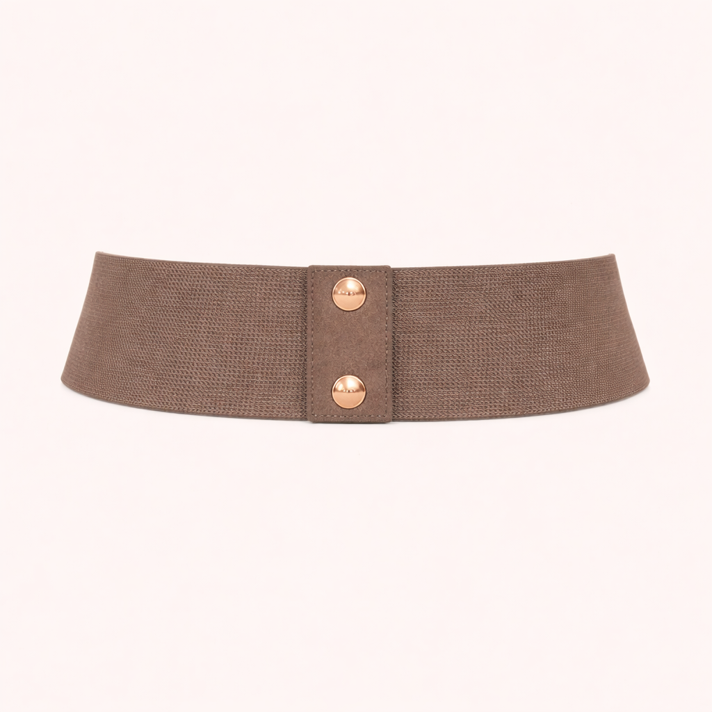 Ceinture élastique en daim beige avec nœud | Élégante et confortable (Édition limitée)