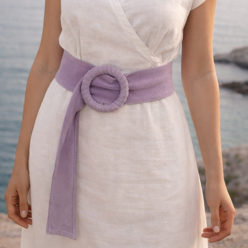 Ceinture ajustable en daim, taille unique convenant du S au XL · Lavande (Dernière pièce !)