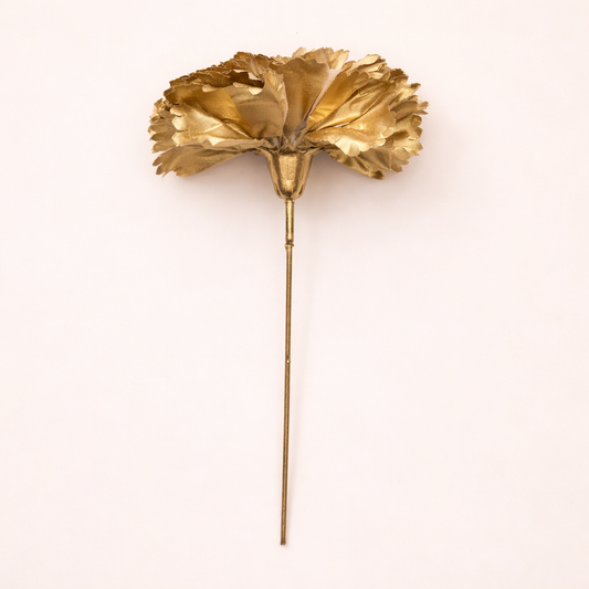 Clavel XL Flor Flamenca Grande Adorno Pelo Mujer · Oro Ø13cm