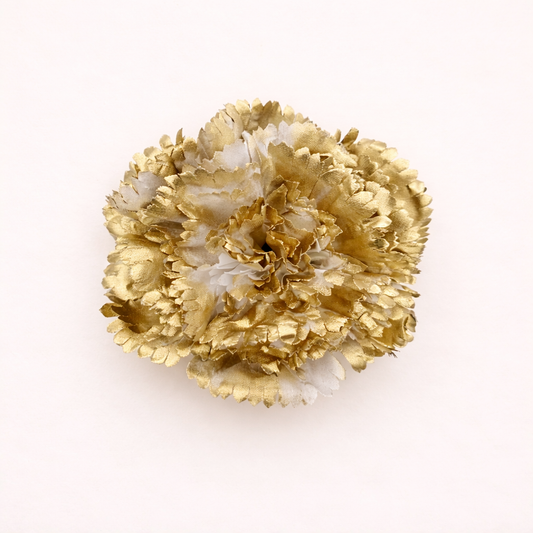 Clavel XL Flor Flamenca Grande Adorno Pelo Mujer · Oro Ø13cm