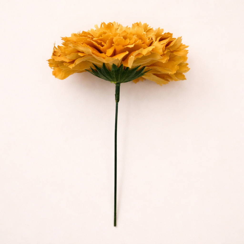 XL-Nelke, große Flamenco-Blume als Haarschmuck für Damen · Senfgelb, Ø 13 cm